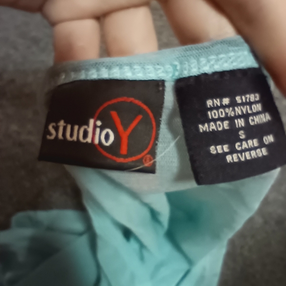 Light Blue semi-transparent/see-through Blouse | Size S - Picture 3 of 3